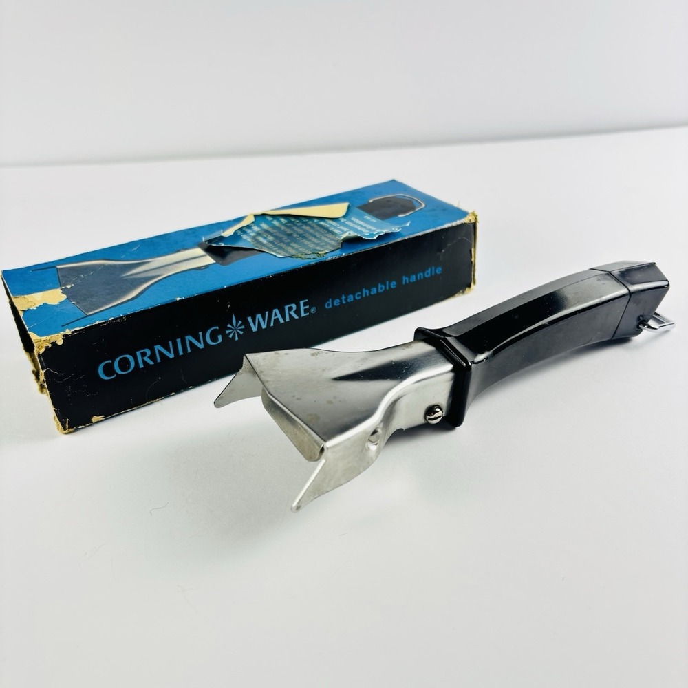 VINTAGE CORNING WARE DETACHABLE/LOCK-ON HANDLE P-10-HG W/ ORIGINAL BOX